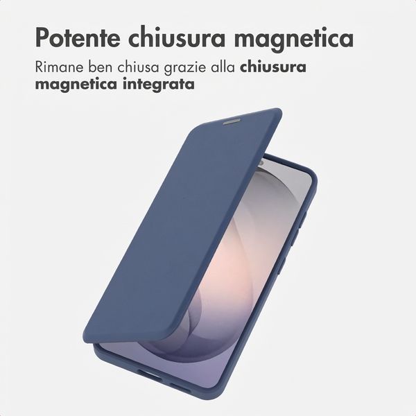 imoshion Bookcase trasparente con MagSafe Samsung Galaxy S26 - Blu