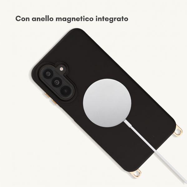 Selencia Cover posteriore Rivièra con MagSafe con ganci rimovibili Samsung Galaxy A17 (5G) / (4G) - Velvet Black