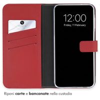 Selencia Cover a libro in vera pelle Samsung Galaxy S26 FE - Rosso