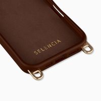Selencia Cover posteriore Rivièra con MagSafe con ganci rimovibili Apple iPhone 16 - Choco Brown