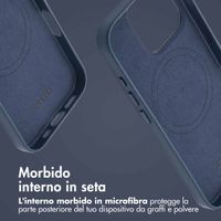 Accezz Cover in Pelle con MagSafe Apple iPhone 16 Pro - Nightfall Blue