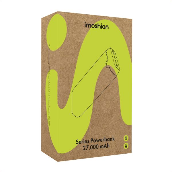 imoshion Powerbank - 27.000 mAh - Quick Charge e Power Delivery - 30W - Nero