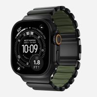 Nomad Cinturino Stratos Apple Watch | 44/45/46/49 mm - Forest Green / Black Titanium