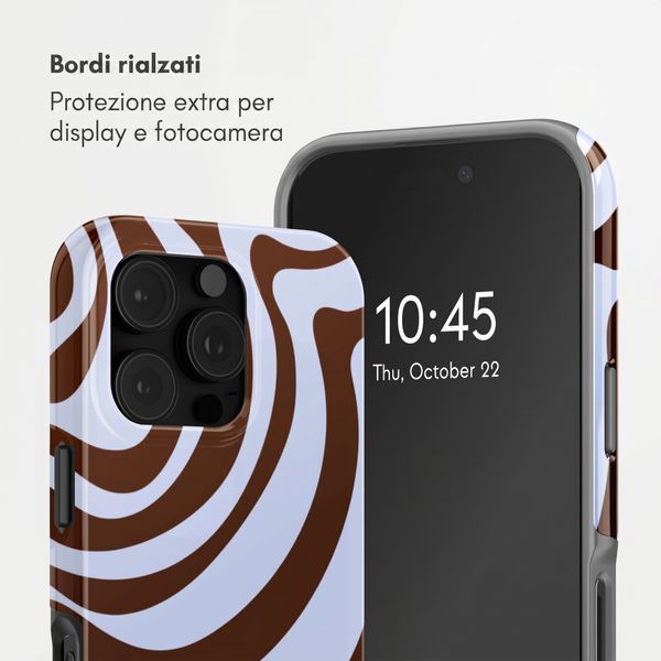 Selencia Cover posteriore Vivid con MagSafe Apple iPhone 16 Pro - Dream Swirl Chocolate