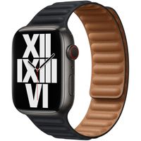 Apple Cinturino Leather Link Apple Watch | 44/45/46/49 mm - Taglia S/M - Midnight