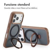 Accezz Cover con anello e supporto con MagSafe Apple iPhone 17 Pro - Marrone