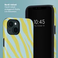 Selencia Cover posteriore Vivid con MagSafe Apple iPhone 14 - Zebra Winter Sky Titanium Yellow
