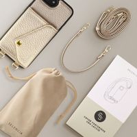 Selencia Cover per telefono Sera con cordino e portacarte a busta Apple iPhone 17e / 16e - Champagne