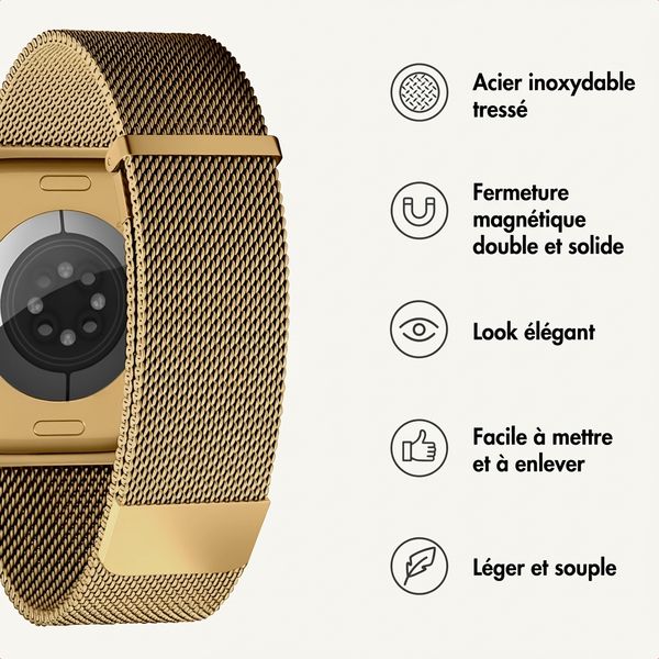 imoshion Milanees magnetisch bandje Apple Watch | 44/45/46/49 mm - Goud