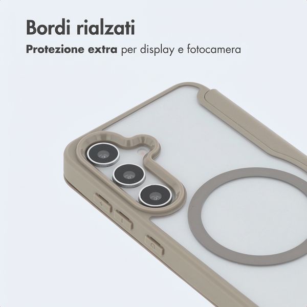 imoshion Bookcase trasparente con MagSafe Samsung Galaxy S25 / S24 - Beige