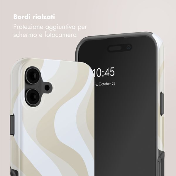 Selencia Cover posteriore Vivid con MagSafe Apple iPhone 16 - Desert Waves Beige