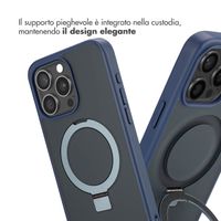 Accezz Cover con anello e supporto con MagSafe Apple iPhone 15 Pro Max - Blu