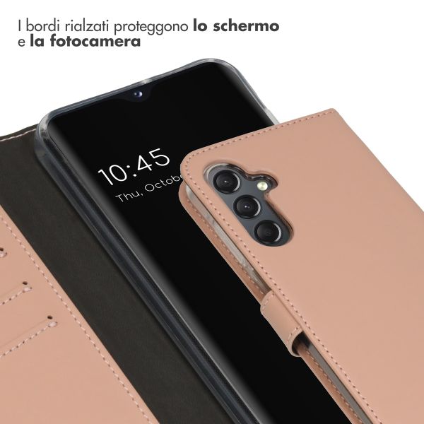 Selencia Cover a libro in vera pelle Samsung Galaxy A25 (5G) - Dusty Pink