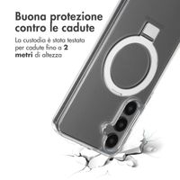 Accezz Cover con anello e supporto con MagSafe Samsung Galaxy S24 Plus - Trasparente