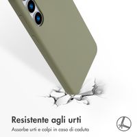 Accezz Cover in silicone liquido con MagSafe Samsung Galaxy S24 Plus - Cooper Green