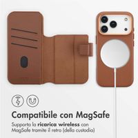 Accezz Cover in pelle 2 in 1 con MagSafe Apple iPhone 17 Pro - Sienna Brown