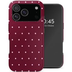 Selencia Cover Posteriore Vivid Apple iPhone 17 Pro - Happy Dots Burgundy