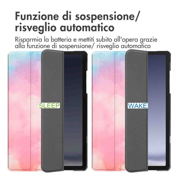 imoshion Cover Trifold Design Samsung Galaxy Tab A11 Plus / A9 Plus - Sky