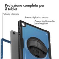 Accezz Cover Posteriore Resistente con tracolla Samsung Galaxy Tab A9 Plus - Blu