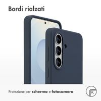 Accezz Cover in silicone liquido con MagSafe Samsung Galaxy S26 - Blu scuro