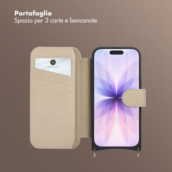 Selencia Cover Riva con MagSafe e cordino Apple iPhone 17 - Beige