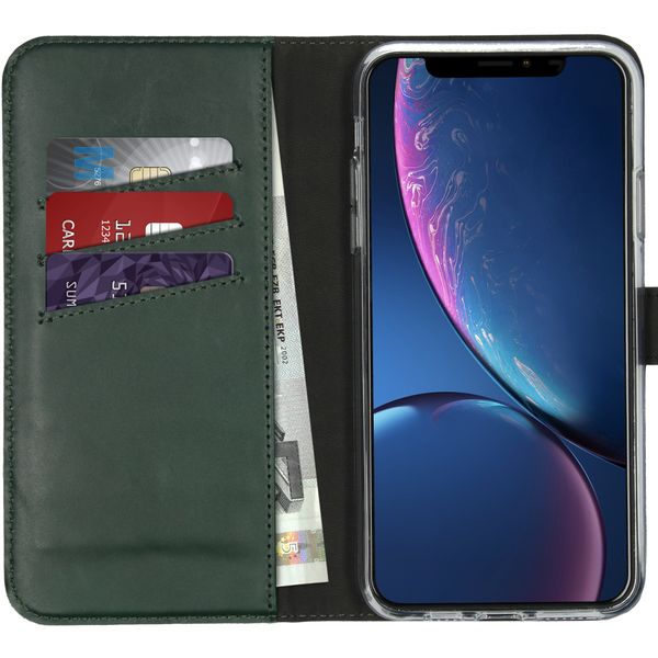 Selencia Cover a libro in vera pelle Apple iPhone 11 Pro Max - Verde