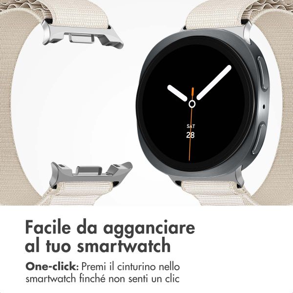 imoshion Cinturino in nylon Alpine Samsung Galaxy Watch 8 (40/44mm) / Classic (46mm) - Bianco