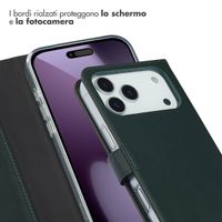 Selencia Cover a libro in vera pelle Apple iPhone 17 Pro Max - Verde
