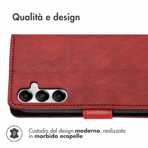 imoshion Cover a libro di Lusso Samsung Galaxy A15 (5G/4G) - Rosso