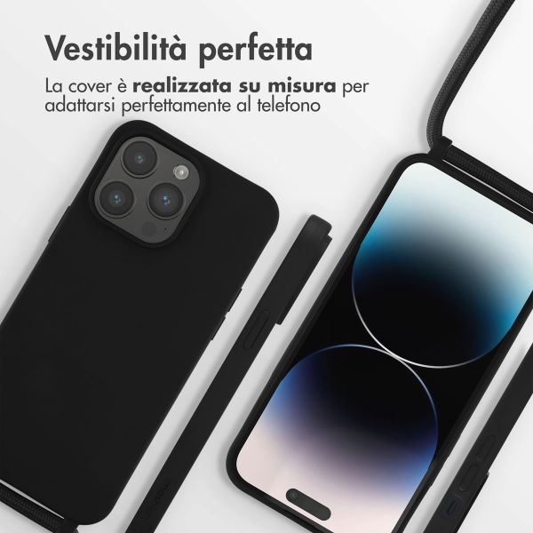 imoshion Cover in Silicone con Cordino Apple iPhone 14 Pro Max - Nero