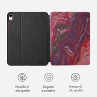 Selencia Cover per tablet Vivid Apple iPad 11 (2025) 11 pollici A16 / iPad 10 (2022) 10.9 pollici - Marble Plum