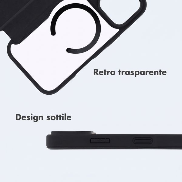 imoshion Bookcase trasparente con MagSafe Apple iPhone 18 Pro Max / 17 Pro Max - Nero
