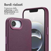 Accezz Cover in pelle 2 in 1 con MagSafe Apple iPhone 17e / 16e - Heath Purple