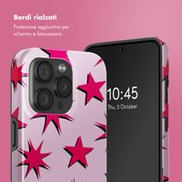 Selencia Cover posteriore Vivid con MagSafe Apple iPhone 15 Pro - Stars Rubine Red Light Pink