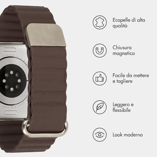 imoshion Cinturino magnetico in pelle sintetica Apple Watch | 38/40/41/42 mm - Marrone scuro