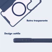 imoshion Bookcase trasparente con MagSafe Samsung Galaxy S25 / S24 - Blu
