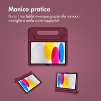 imoshion Cover Posteriore Kidsproof con Maniglia Apple iPad 11 (2025) 11 pollici A16 / iPad 10 (2022) 10.9 pollici - Velvet Plum