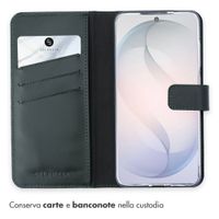 Selencia Cover a libro in vera pelle Samsung Galaxy S26 - Verde