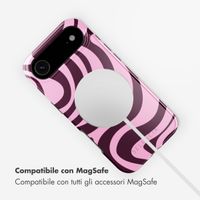 Selencia Cover posteriore Vivid con MagSafe Apple iPhone Air - Wavy Swirl Pink Plum