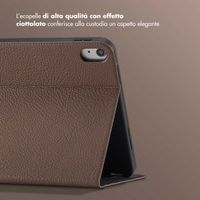 Selencia Cover Riva Apple iPad 11 (2025) 11 pollici A16 / iPad 10 (2022) 10.9 pollici - Mocha Brown