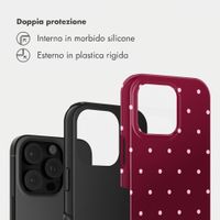 Selencia Cover Posteriore Vivid Apple iPhone 16 Pro - Happy Dots Burgundy