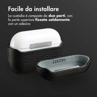 Accezz Cover in vera pelle  Apple Airpods Pro - Nero