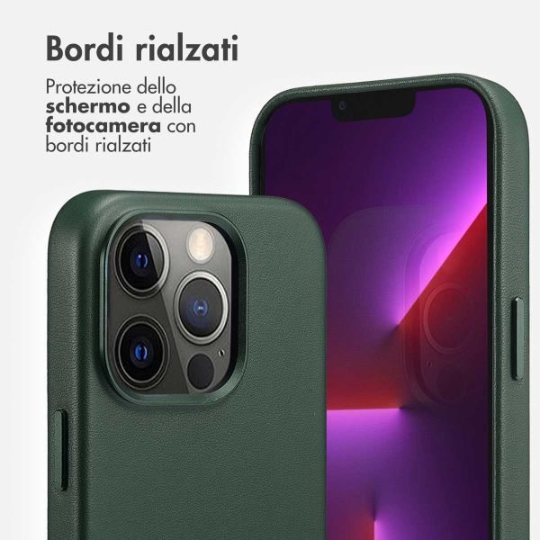 Accezz Cover in Pelle con MagSafe Apple iPhone 13 Pro - Cedar Green