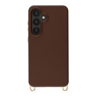 Selencia Cover posteriore Rivièra con MagSafe con ganci rimovibili Samsung Galaxy S25 / S24 - Choco Brown