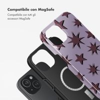 Selencia Cover posteriore Vivid con MagSafe Apple iPhone 15 - Stars Plum Lilac