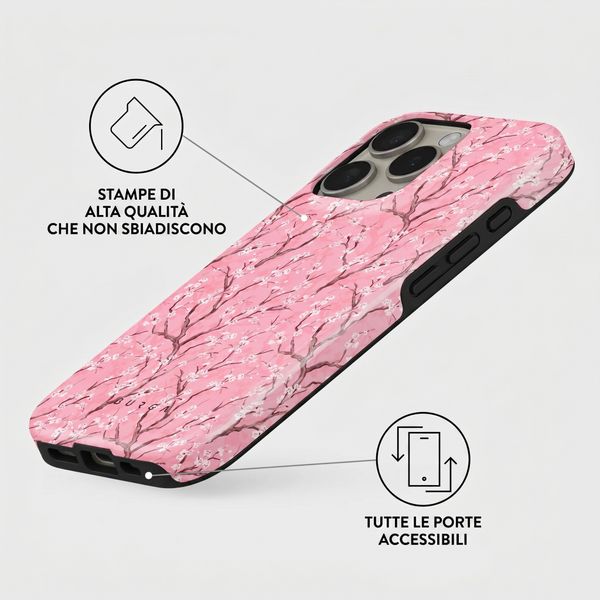 Burga Cover Posteriore Resistente con MagSafe Apple iPhone 16 Pro - Sakura