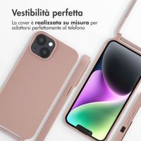 imoshion Cover in Silicone con Cordino Apple iPhone 14 - Sand Pink