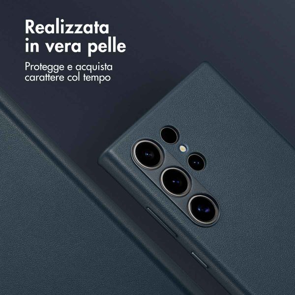 Accezz Cover in Pelle con MagSafe Samsung Galaxy S24 Ultra - Nightfall Blue