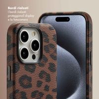 Selencia Cover Sabi Stampa pantera con MagSafe Apple iPhone 15 Pro - Mocha Brown