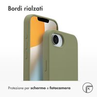 Accezz Cover in silicone liquido con MagSafe Apple iPhone 17e / 16e - Cooper Green